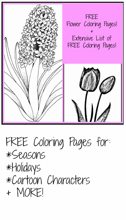 Flower coloring pages tall