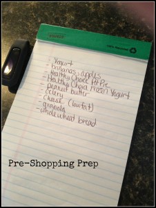Pre Shopping Prep