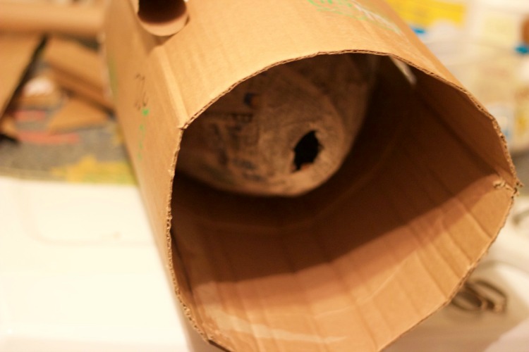 Minion piñata inside