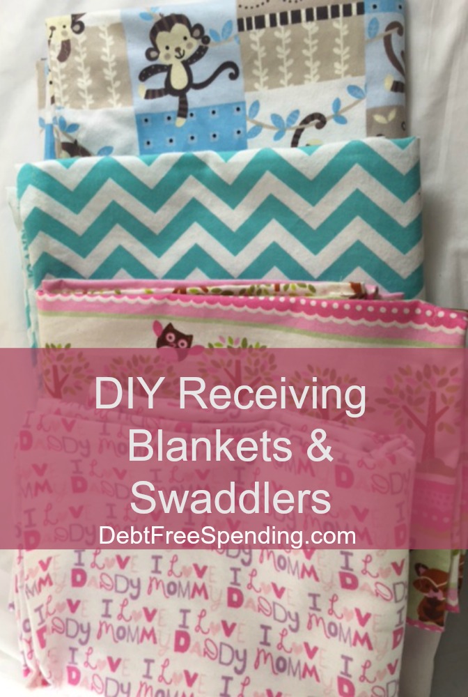 Homemade Swaddlers Receiving Blankets