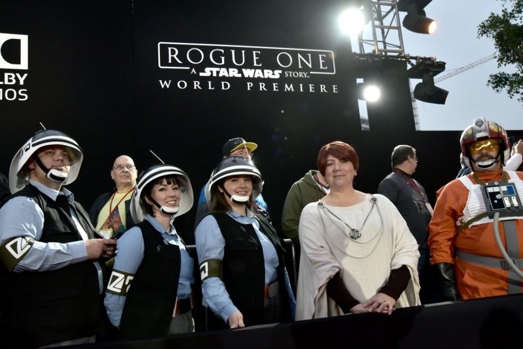 attends The World Premiere of "Rogue One: A Star Wars Story" at the Pantages Theatre on December 10, 2016 in Hollywood, California. © Disney. All rights reserved.